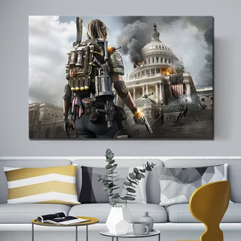 

Wall Art Modular Canvas Pictures Home Decor 1 Panel Tom Clancy'S The Division 2 Game Painting Prints Poster Living Room Frame