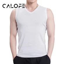CALOFE Марка быстро сохнут мужские Фитнес рубашки без рукавов Спорт Бег Жилет Мужской сжатия тонкий тренажерный зал майка плотно футболки