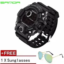 Военные электронные наручные часы спортивные Лидирующий бренд Sanda цифровые наручные часы мужские G Стиль Шок часы водонепроницаемые 326