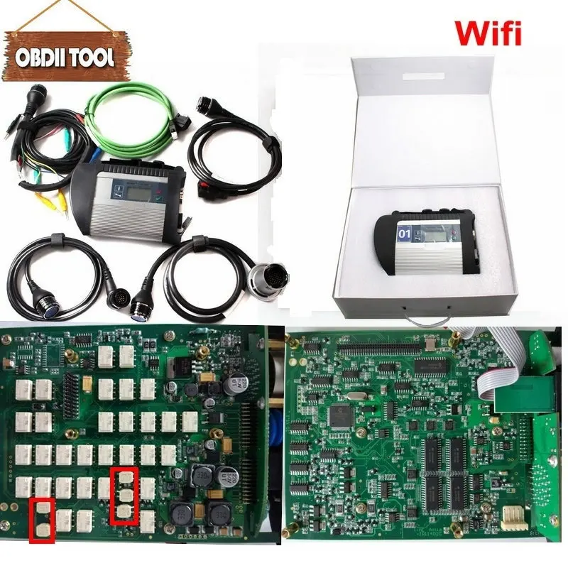 Высокое качество полный чип PCB Mb star c4 SD подключения c4 100925 V2019.03 диагностический сканер для автомобилей и грузовиков