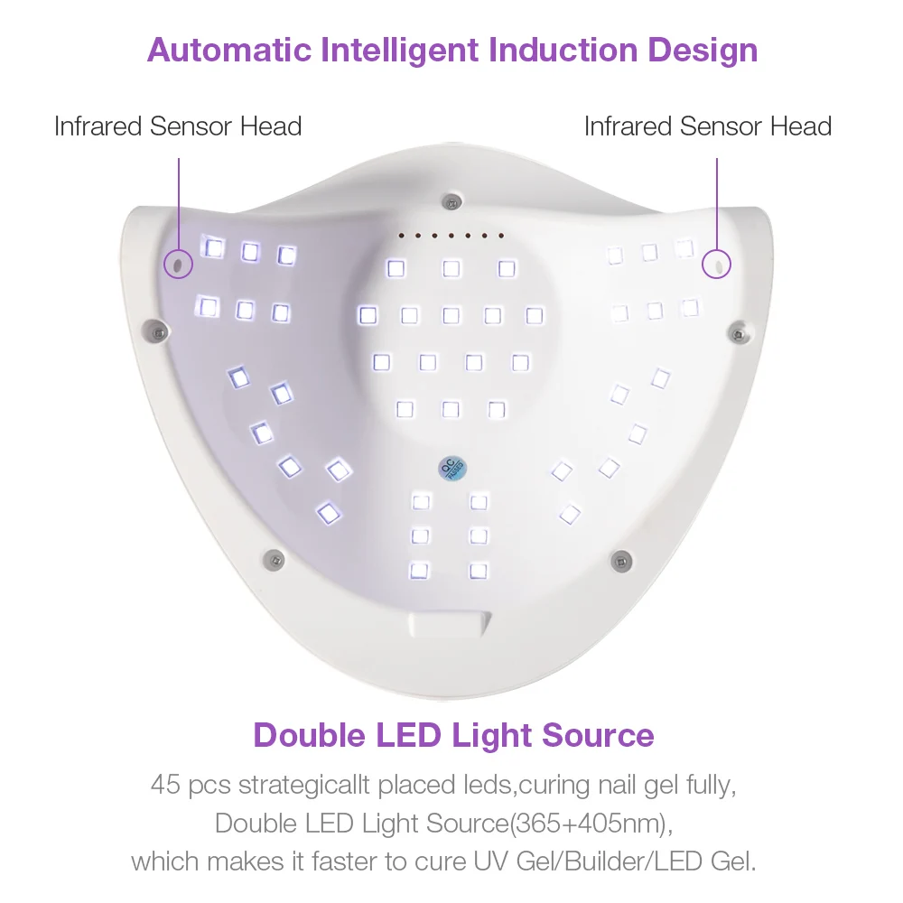 Мощная усовершенствованная лампа для сушки ногтей SUN X5 Plus 80/54 Вт, лампа для ногтей с 45 светодиодами и ЖК-дисплеем, ультрафиолетовая светодиодная лампа для сушки гель-лака, мощная лампа для ногтей