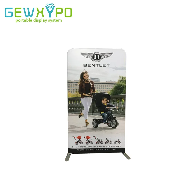 

4ft Width Tension Fabric Cover Aluminum Display Stand With Graphics Printing,Portable Advertising Stretch Fabric Banner Wall