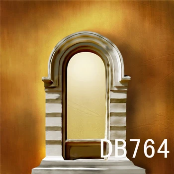 

LB Polyester & Vinyl Backdrops Background For Photography Studio Backdrop Photo Props White Marble door Grunge Yellow Wall