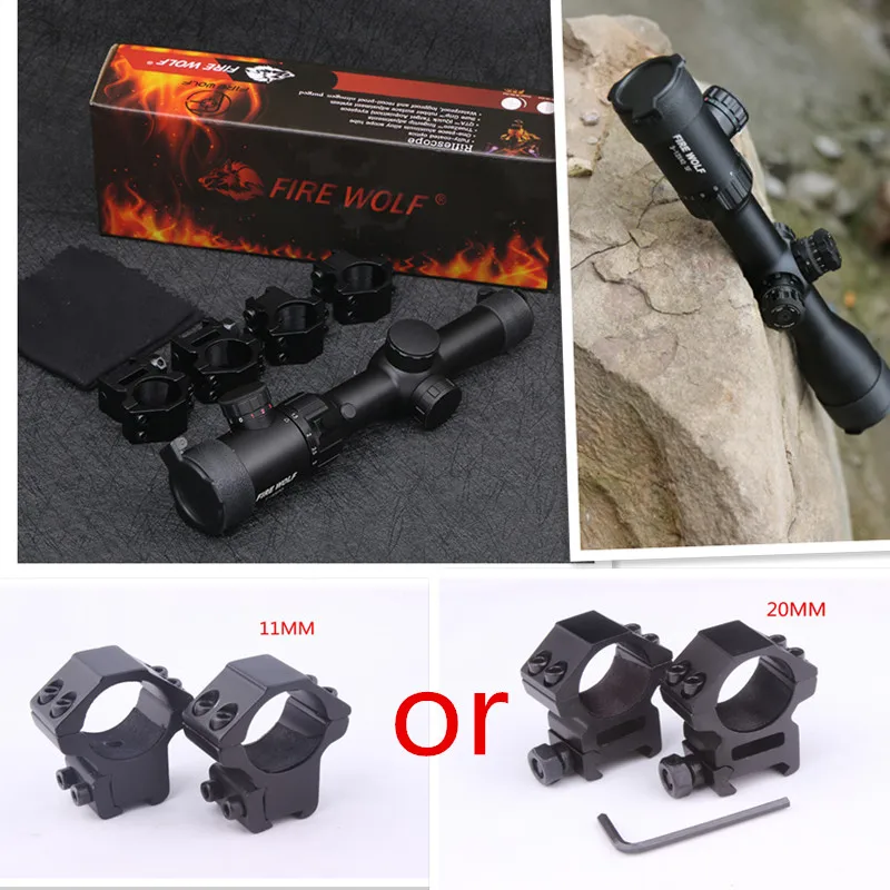 Tactical TR1 4x20 Compact Short CQB Tactical Rifle Scope full featured