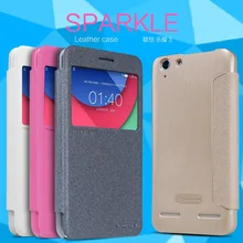 Кожаный чехол для Lenovo K5 A6020 Оригинальный Nillkin Sparkle Series Мода флип чехол для Lenovo Vibe K5 плюс A6020