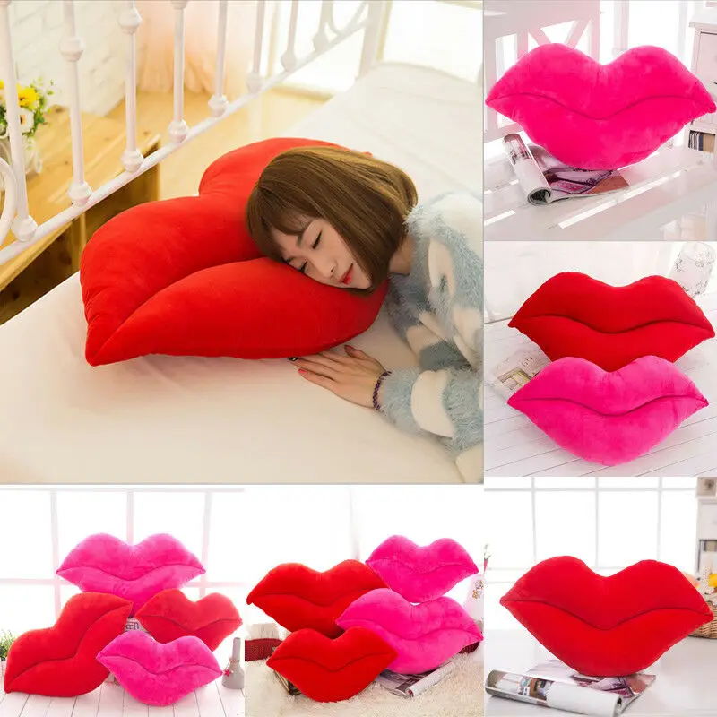 30 cm Creative Pink Red Lips Shape Plush 2020 Cushion Home Decorative Throw Pillow Sofa Waist Cushion DIY Home Decorations 4