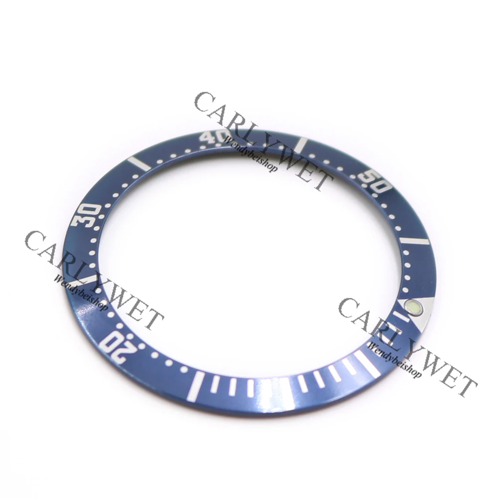 CARLYWET Wholesale Top Grade Aluminum Dark blue with White Writing Watch Bezel Insert for 2220