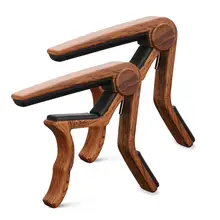 Guitar Capo, 2 Pack Capo for Acoustic and Electric Guitar 6 String, Ukulele Capo Tenor, Concert,Soprano, Baritone Wooden Color plastic d style guitar capo color assorted