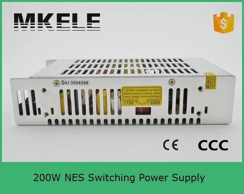 

free shipping high quality reliable 200w 7.8a ac to dc 27V power supply LED switching power supply NES-200-27 industrial power