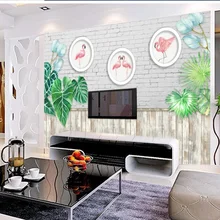 Custom 3D Fabric Textile Wallcoverings For Walls Matt Silk For Living Room TV Background Murals European Bird Brick Leaves Good Custom 3D Fabric Textile Wallcoverings For Walls Matt Silk For Living Room TV Background Murals European Bird Brick Leaves Good