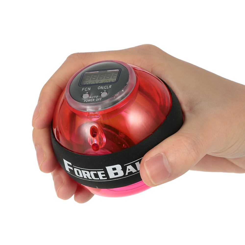 Power Wrist Ball Gyroscope Ball Force Ball Gyro Arm Exerciser Strengthener LED Lighting with