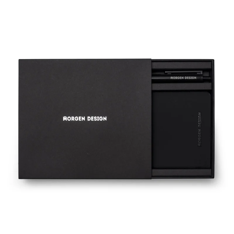 

High-end Boxed A6 Faux leather Notebook Creative Portable Business Blank Notebook Attached Quality Portable Metal Signing Pen