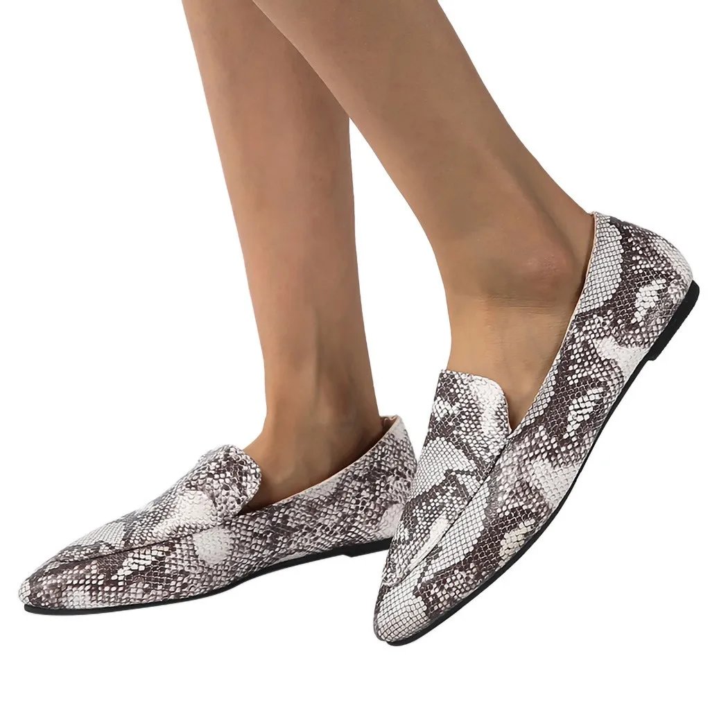 

Women's Ladies Girls Summer Leopard Canvas Ankle Pointed Toe Shallow Mouth Comfortable Sandals Single Casual Shoes zapatos mujer