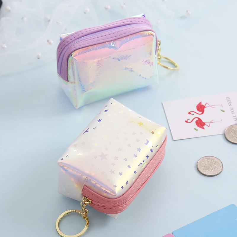 Clear Coin Purses Card Key Credit Holder Wallet Girls Zipper Mini Cartoon Waterproof Bag Cartoon Change Kids Coin Pouch