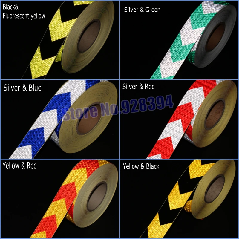 50mmx50M Safety Arrows Reflective Adhesive Tape Reflective Tape Sticker