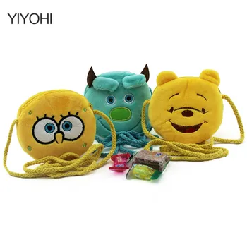 

YIYOHI New 2017 Girls Mini Messenger Bag Cute Plush Cartoon Boys Small Coin Purses Children Handbags Kids Shoulder Mini Bags