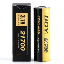 Оригинал IJOY 21700 батарея 3750 мАч Li-аккумулятор Ni 3,7 в 40A для Ijoy Capo 100 Вт Capo Squonk электронная сигарета мод/комплект
