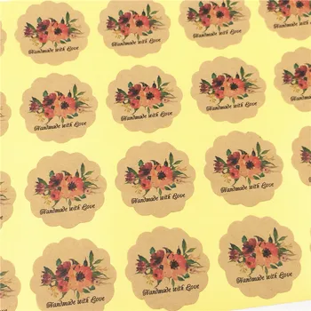 

5000Pcs/Lot Various Colorful Printed Paper Sticker Labels For Jewelry Cases Gift Boxes Envelope Bags Sealing Self Adhesive