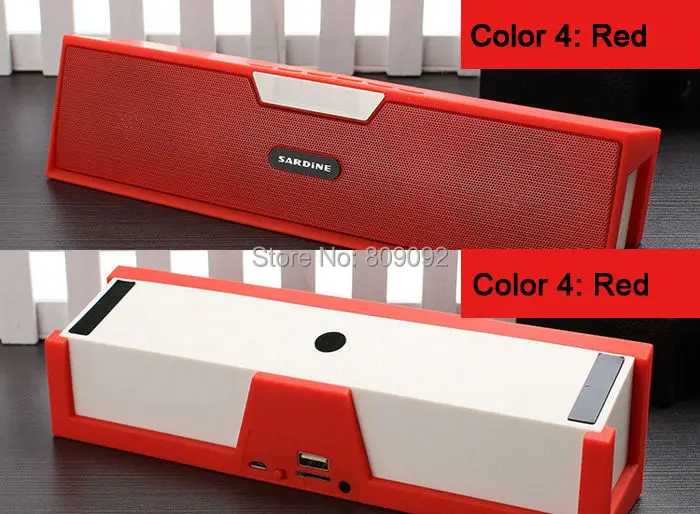 Черный портативный sardines bluetooth TF карта USB FM радио Будильник многофункциональный