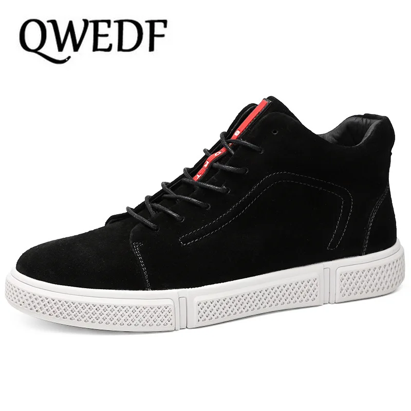 

2019 Men's Vulcanize Shoes Men Spring Autumn Top Fashion Sneakers Lace-up High Style Solid Colors Man Shoes Zapatos Hombre X4-82