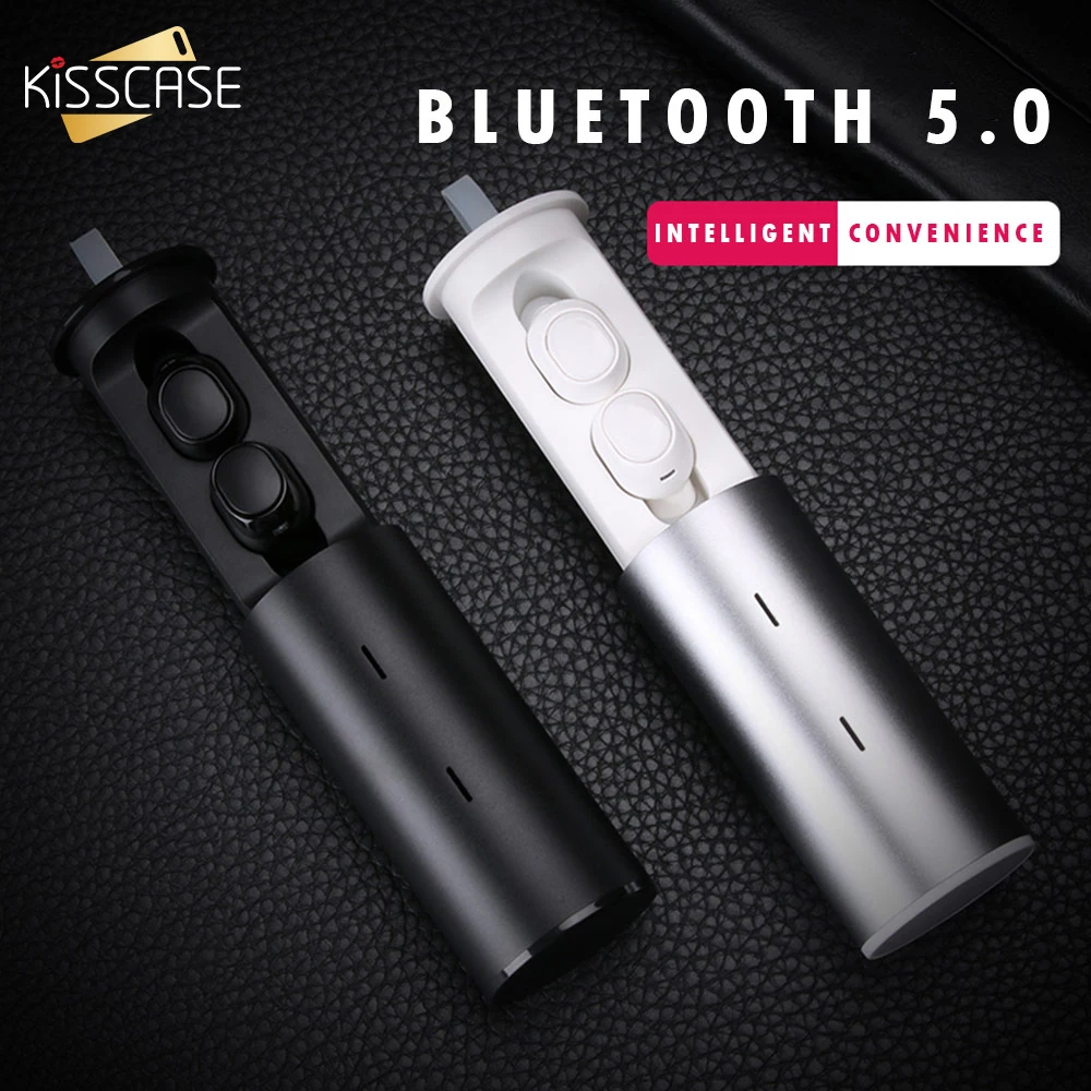 KISSCASE TWS-19 спортивные Bluetooth наушники 3D стерео беспроводные наушники мини TWS водонепроницаемые головные уборы гарнитура с зарядным устройством