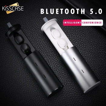 

KISSCASE TWS-19 New Sport Bluetooth Earphone 3D Stereo Wireless Earphone Mini TWS Waterproof Headfrees Headset with Charging Box