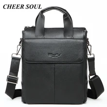 Натуральная кожа бизнесмен кожаный портфель для ноутбука для мужчин сумки для мужчин модные тоут сумки А4 документальный мужской т-Чехол Мужская сумка через плечо