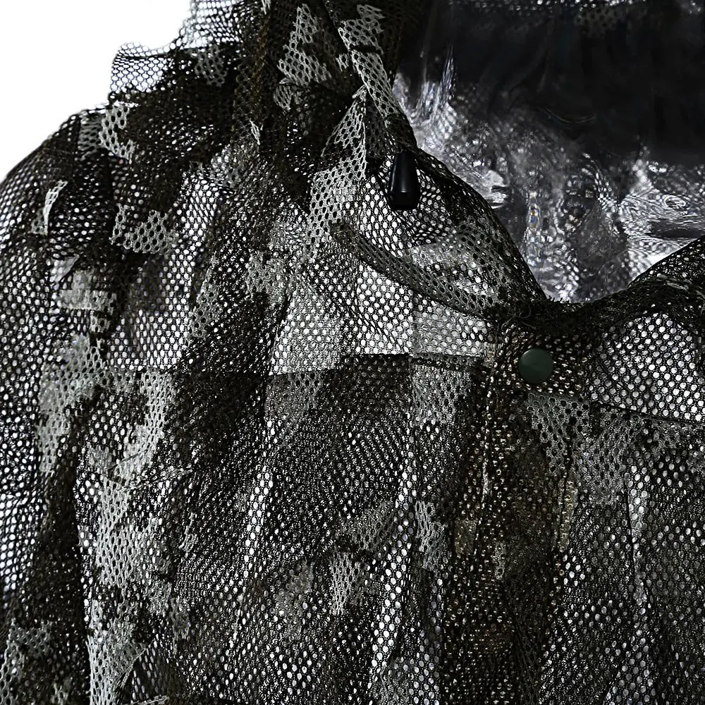 Полиэстер прочный открытый лесной Снайпер Ghillie костюм комплект охотничья одежда камуфляж тенты Ткань 3D лист камуфляж одежда