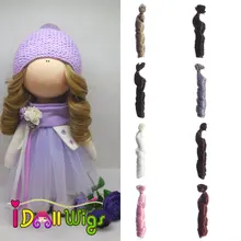 1pcs 15*100cm Big Roma Curly Wigs Brown Golden Green Black Khaki Red Natural Colors for 1/3 1/4 1/6 BJD Doll DIY Hair Wigs 20cm brunette blonde coffee black brown natural color curly doll wigs hair for 1 3 1 4 1 6 bjd sd doll diy