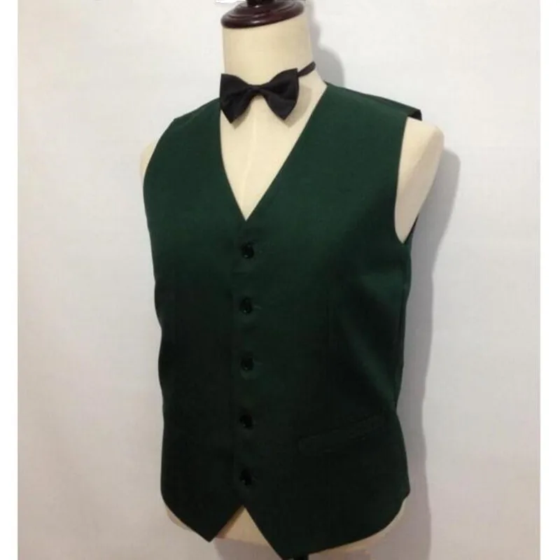 hot sell Green single breasted font b Formal b font Vest Man font b Suits b