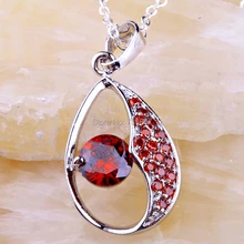 Wholesale Dignity New Design Garnet Silver Chain Pendant Necklace Fashion Jewelry For Gift/Party human dignity