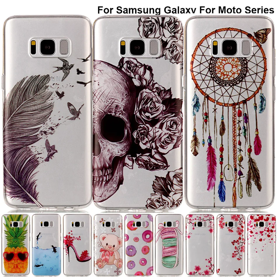 

B67 Clear Soft TPU Case Thin Back Cover For Samsung Galaxy S10 S8 Plus J3 Prime J5 Pro J7 On 5 7 A3 A5 2017 J4 J6 A7 2018 A9 Bag