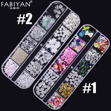 12 ячеек украшения для ногтей блестки Стразы Блеск Кристалл драгоценные камни Икра лук акриловая Снежинка Гель-лак для УФ-лампы 3D Советы Маникюр