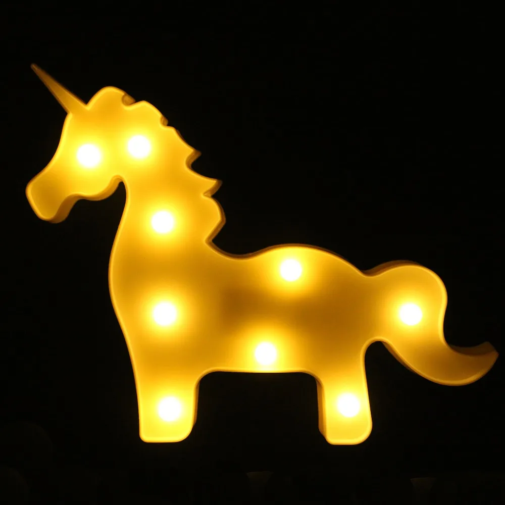 

Neon Art Light Decoration LED Night Light unicorn Shape Colorful Desk Lamp for Indoor Christmas Wedding Lighting Kids Light