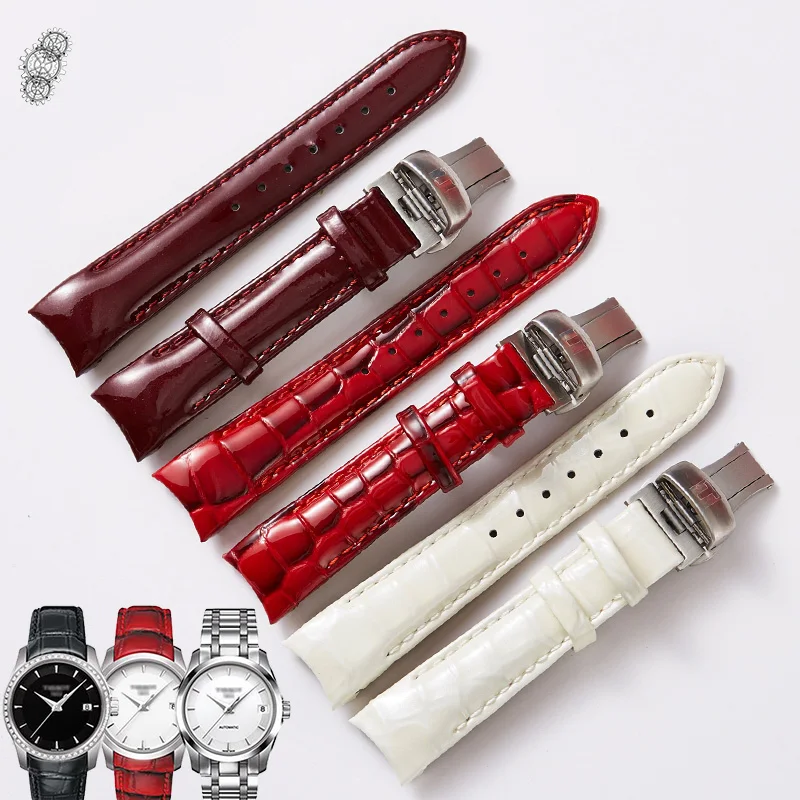 Загнутый ремешок из натуральной кожи для часов TISSOT 1853 T035 Кутюрье браслет на