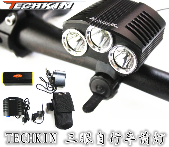 

Factory 21116 TECHKIN 3 T6/L2 bicycle front light Super charging strong-light/mountain lights night riding riding gear