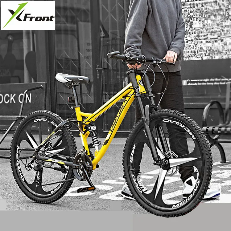 Mountain Bike Carbon Steel Frame 24 26 inch Wheel 27 Speed Soft tail Downhill Bicycle Suspension Sports MTB