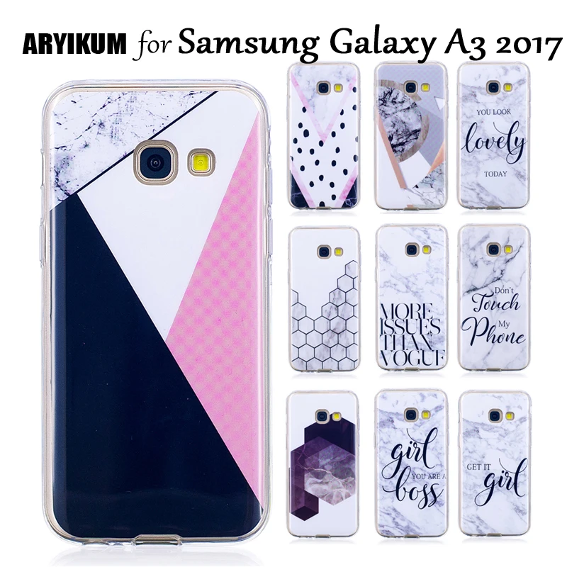 ARYIKUM роскошные мраморные чехлы для телефонов Samsung Galaxy A3 2017 силиконовый чехол A320