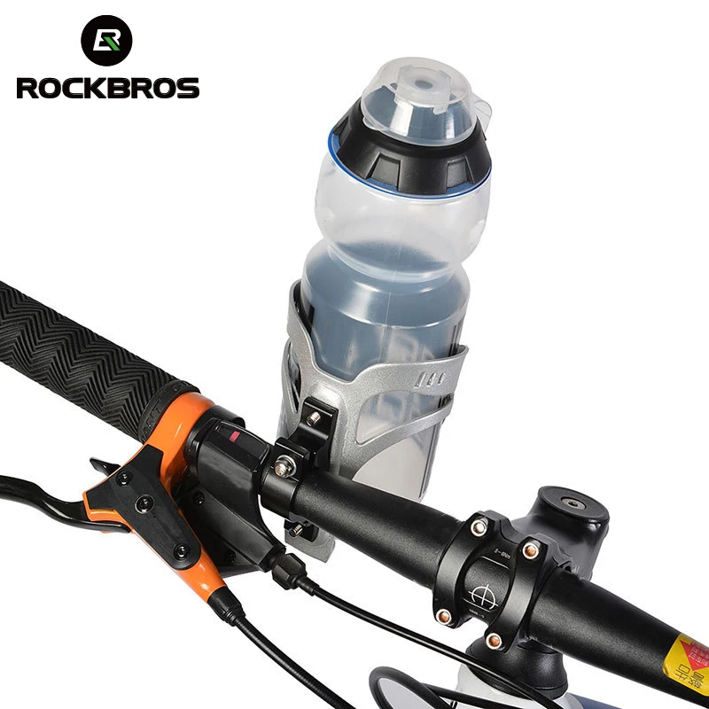 ROCKBROS велосипедный велосипед велосипедный держатель для бутылки с водой клетка стойка алюминиевый держатель Регулируемый адаптер крепление на руль зажимное оборудование
