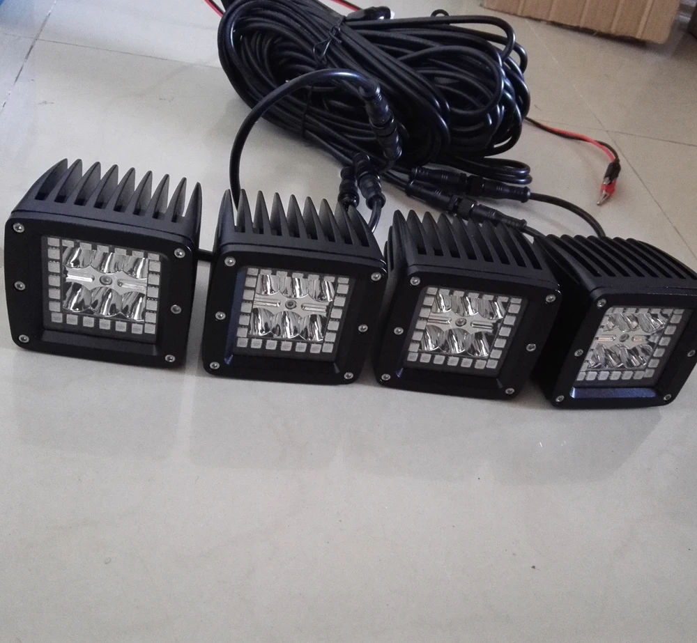 Светодиодная панель рабочего освещения 4x24 Вт 3 дюймовые кубические подставки с