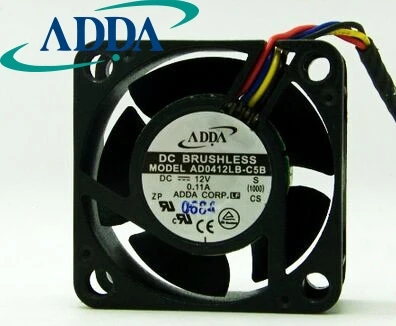2pcs AD0412LB-C5B 4020 12V 0.11A 40*40*20mm 4cm 40mm 4Wire fan Axial Fan Cooling fan