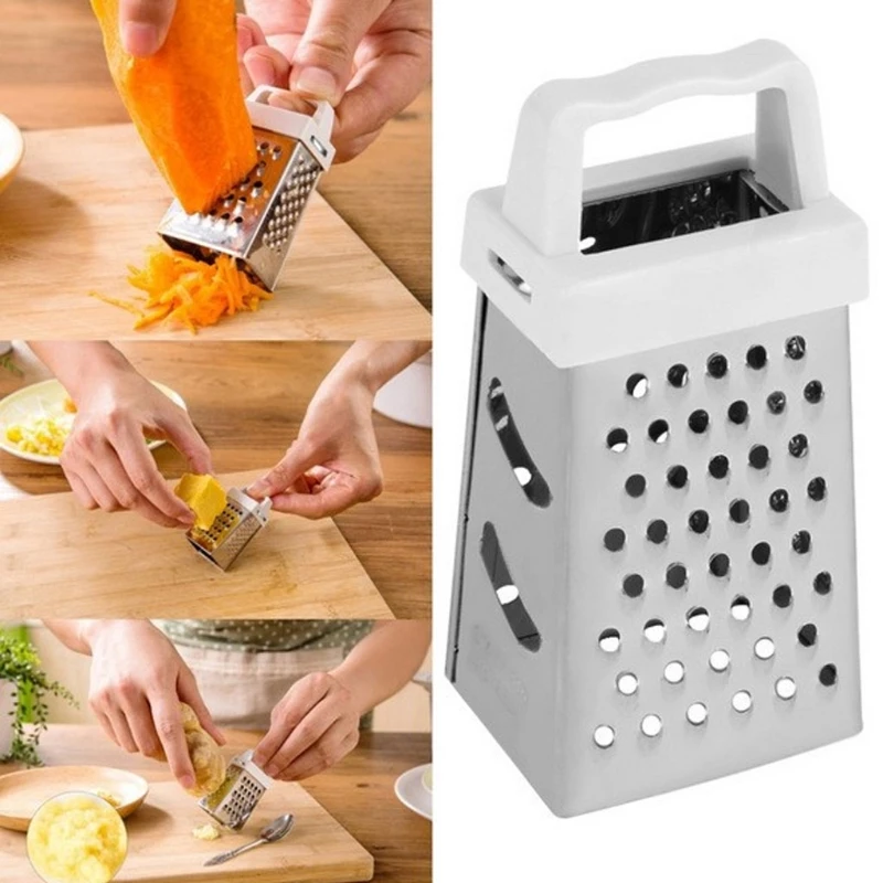 Multipurpose Grater for Vegetables Mini 4 Sides Square Grater Uses