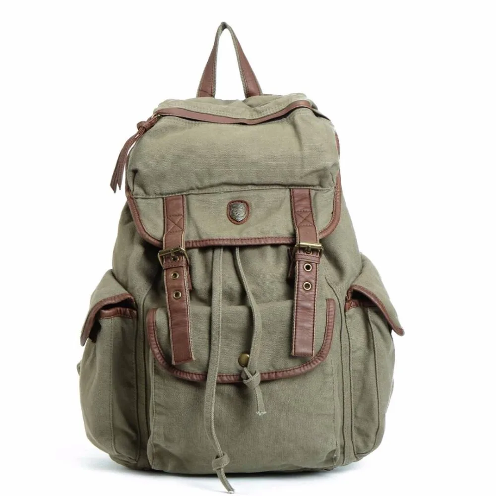 

2018 new canvas backpack student bag outdoor large-capacity travel bag men and women backpack