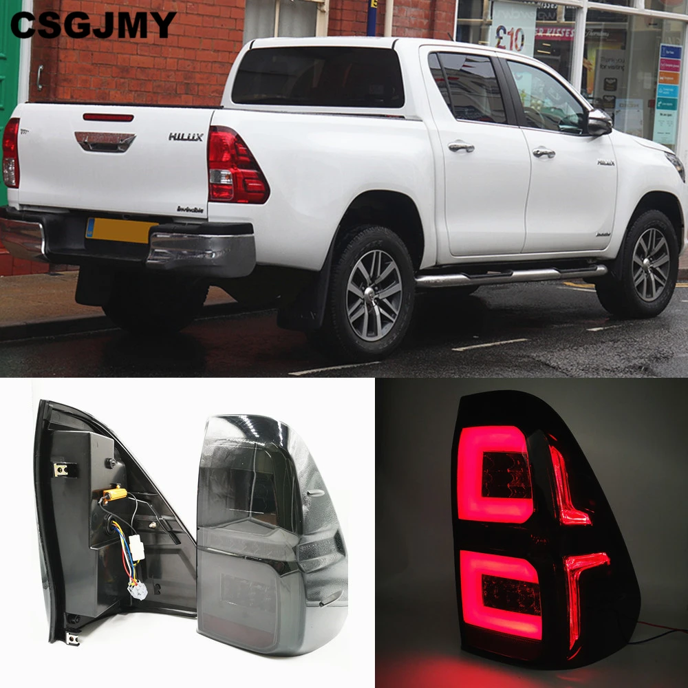 CSGJMY 2 шт. Автомобильный светодиодный фонарь для Toyota HILUX REVO задний фонарь модифицированный светодиодный задний фонарь