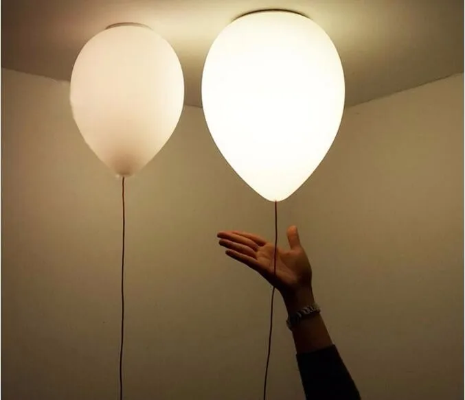 Luzes de Teto para Sala Luzes do Corredor Lâmpada do Teto Crianças Modernas Levaram Estar Quarto Estudo Cabeceira Balões Brancos Vidro 3 Luzes de teto