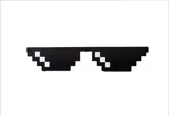

2018 8-Bit Glasses Pixelized Brand Men's Sunglasses Women's Thug Life Party Eyewear UV400 Vintage Mosaic Glasses