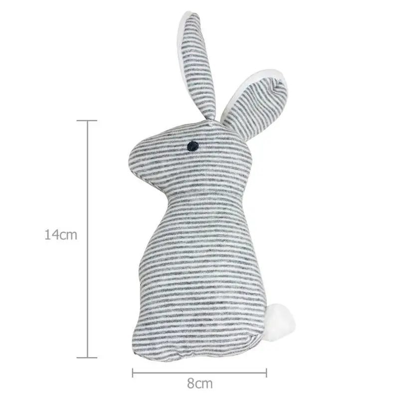 Для новорожденных милые плюшевые длинными ушами кролика погремушка игрушки Детские колокольчики палку игрушки с BB звука