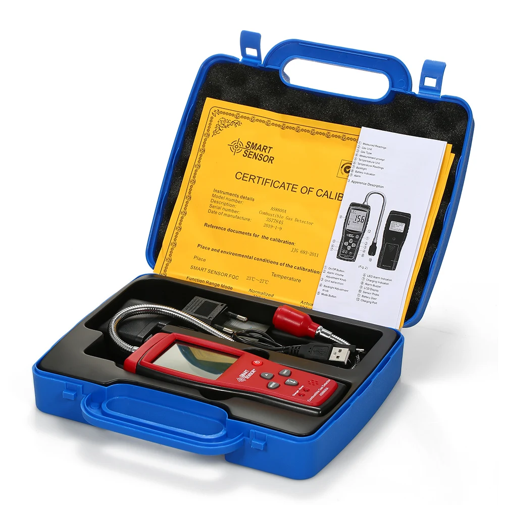 

Gas Analyzer Combustible Air Detector Digital Combustible Gas Detection Instrument Hand-held Gas Leak Tester air quality