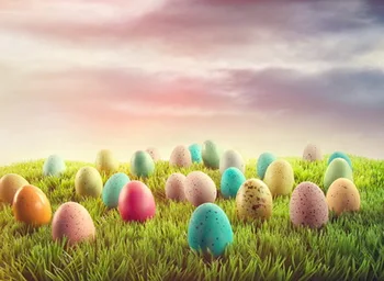 

HUAYI 5x7ft Horizontal Happy Easter Eggs Theme Art fabric Backdrops For Studio Newborn Photography Backgrounds D-6410