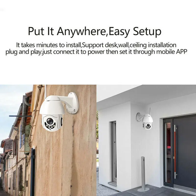 Wifi наружная PTZ IP камера 1080p скоростная купольная CCTV ip-камера безопасности wifi Внешняя 2MP IR домашнее наблюдение США ЕС AU Великобритания вилка